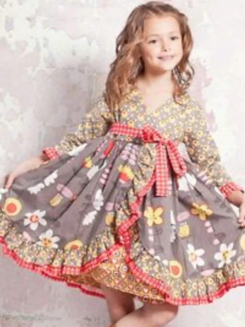 Jelly the pug girls size 6 Indian summer Jordan‎ layered dress - Picture 5 of 7